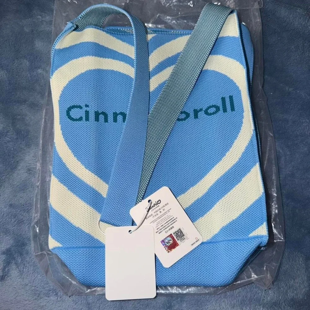 Cinnamoroll blue striped crossbody bag